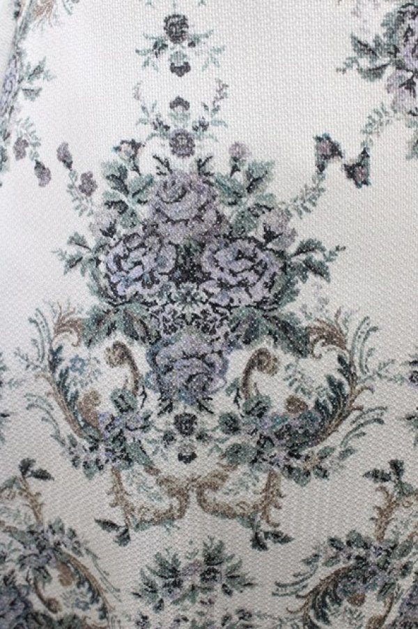 画像3: an another angelus / インテリアフラワー柄タックスカート Free BLUE GRAY H-26-03-24-1039-CA-SK-NS-ZH (3)