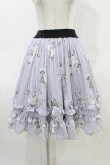 画像1: axes femme / 薔薇柄プリーツフリルスカート M ラベンダー H-26-03-24-1040-AX-SK-NS-ZH (1)