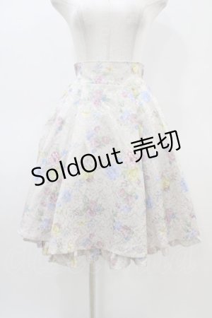 画像: axes femme kawaii / クラシックブーケ柄スカート M 生成り H-26-03-24-1041-AX-SK-NS-ZH