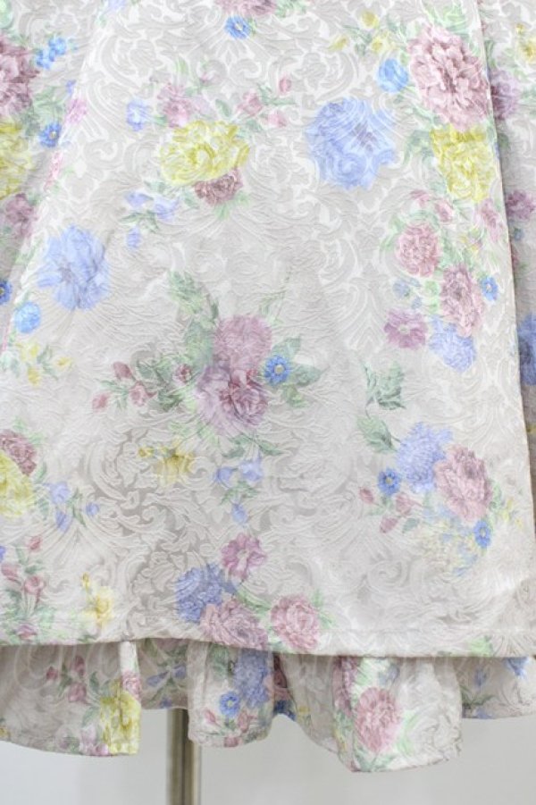 画像3: axes femme kawaii / クラシックブーケ柄スカート M 生成り H-26-03-24-1041-AX-SK-NS-ZH (3)