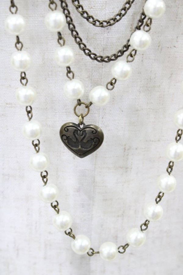 画像3: metamorphose / カメオネックレス (2連パール)  ブラウン H-26-03-24-1006-ME-AC-NS-ZH (3)