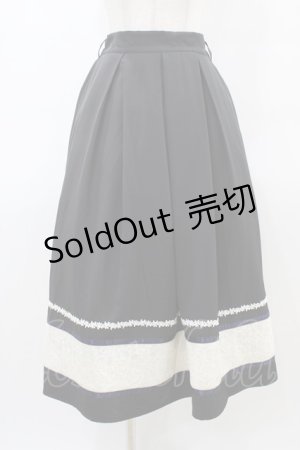 画像: axes femme / バイカラープリーツスカート M ブラック H-26-03-24-1045-AX-SK-NS-ZH