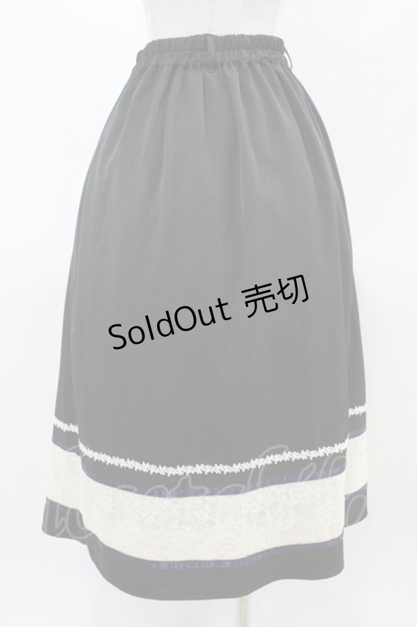 画像2: axes femme / バイカラープリーツスカート M ブラック H-26-03-24-1045-AX-SK-NS-ZH (2)