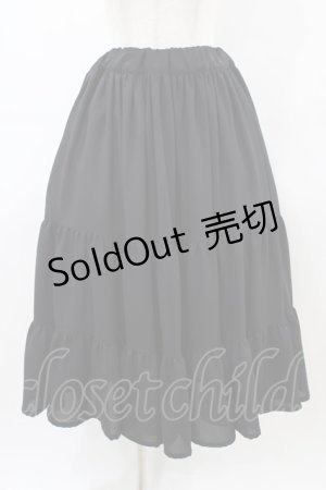 画像: Physical Drop / 3段ティアードスカート Free ブラック H-26-03-24-1046-LO-SK-NS-ZH