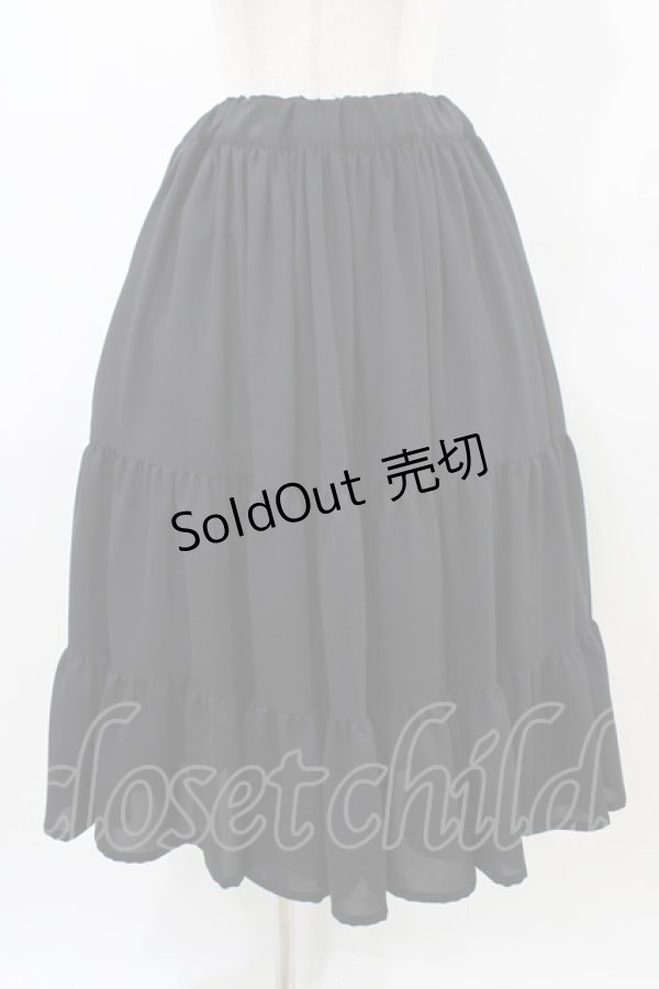 画像1: Physical Drop / 3段ティアードスカート Free ブラック H-26-03-24-1046-LO-SK-NS-ZH (1)