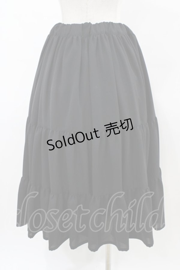 画像2: Physical Drop / 3段ティアードスカート Free ブラック H-26-03-24-1046-LO-SK-NS-ZH (2)