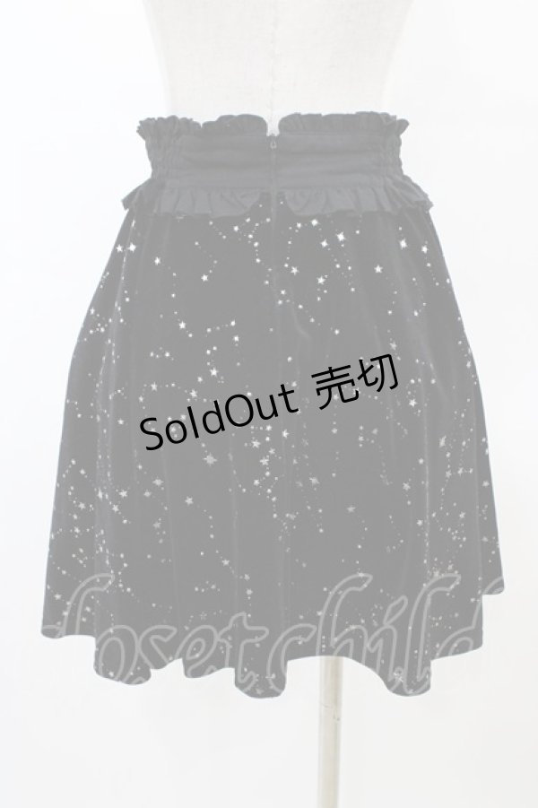 画像2: Secret Honey / ベロアスカート Free ブラック/シルバー H-26-03-24-1047-CA-SK-NS-ZH (2)