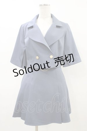 画像: Fi.n.t / ハートラペルケープジャケットセットアップ Free BLUE H-26-03-24-1048-CA-OP-NS-ZH