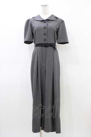 画像: an another angelus / レトロ開衿オールインワン S BLACK H-26-03-24-1050-CA-OP-NS-ZH