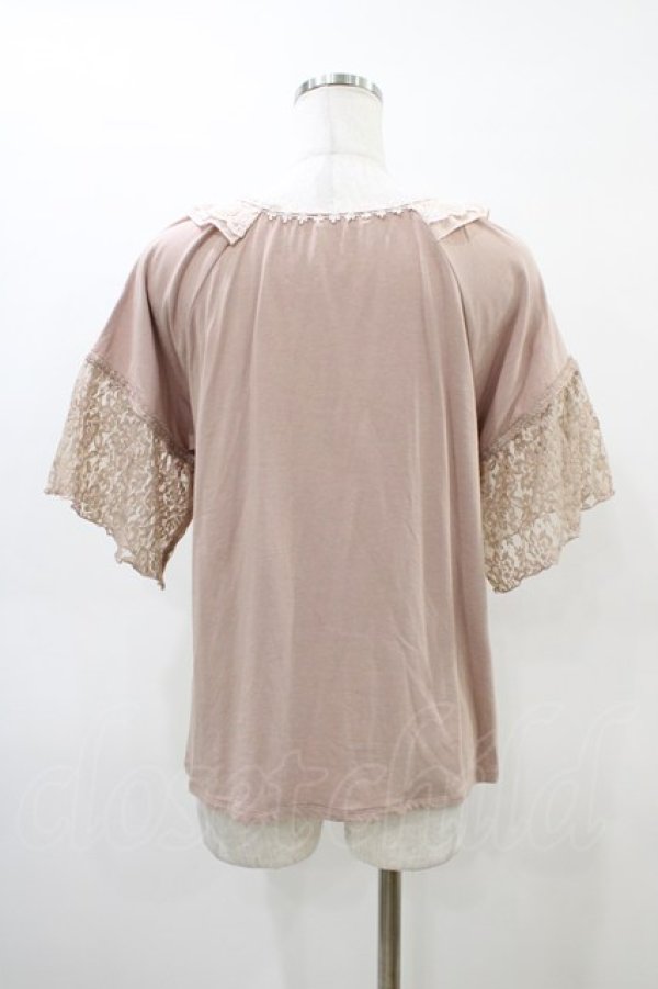 画像2: axes femme / 襟レースボヘミアン風プルオーバー M ピンク H-26-03-24-1055-AX-TO-NS-ZH (2)