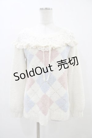 画像: LIZ LISA / レース&アーガイルボアトップス Free オフ H-26-03-24-1056-LO-TO-NS-ZH