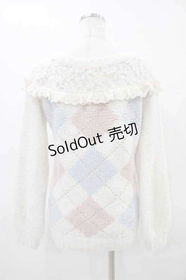 画像2: LIZ LISA / レース&アーガイルボアトップス Free オフ H-26-03-24-1056-LO-TO-NS-ZH (2)