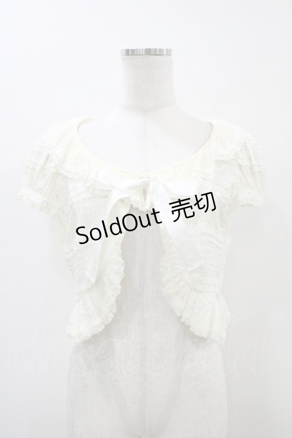 画像1: Victorian maiden / エレガントレースリボンボレロ Free アイボリー H-26-03-24-1058-CL-TO-NS-ZH (1)