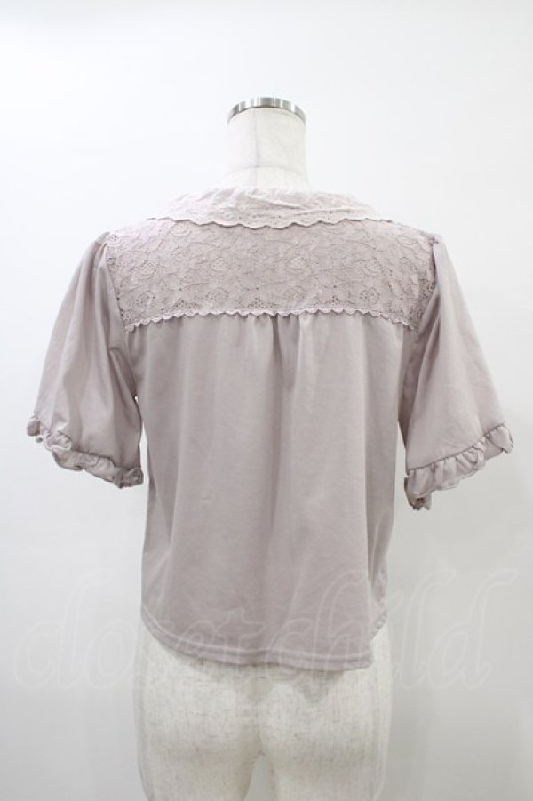 画像2: axes femme / レース切替ボレロ M ラベンダー H-26-03-24-1060-AX-TO-NS-ZH (2)