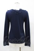 画像2: axes femme / 花レースVネックインナー M ネイビー H-26-03-24-1062-AX-TO-NS-ZH (2)