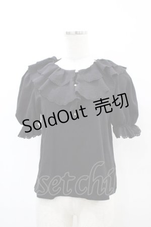 画像: Amavel / ラッフルフリルカットソー Free ブラック H-26-03-24-1063-CA-TO-NS-ZH