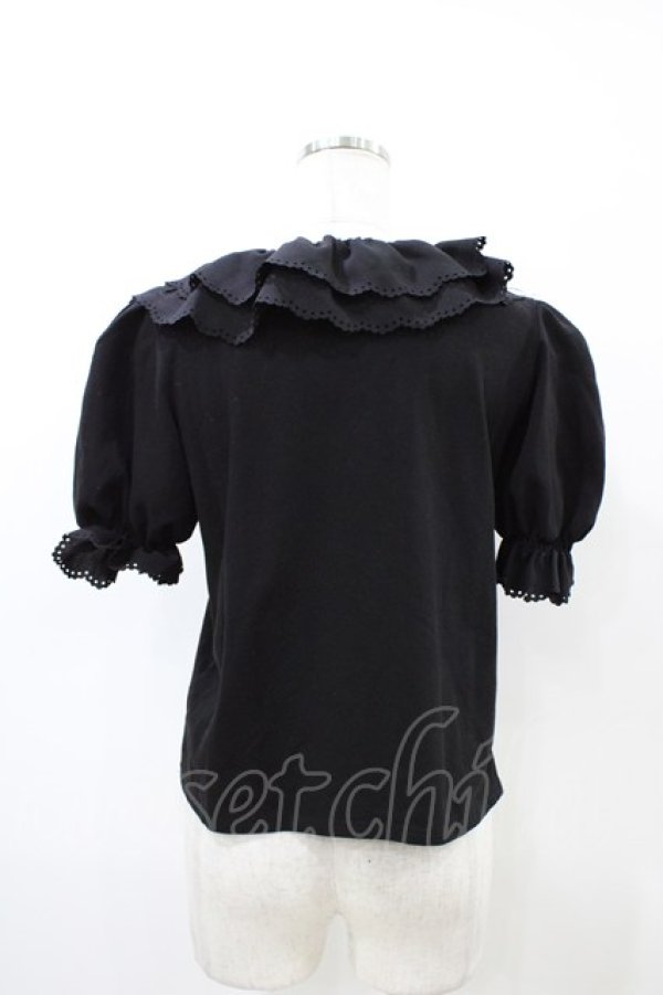 画像2: Amavel / ラッフルフリルカットソー Free ブラック H-26-03-24-1063-CA-TO-NS-ZH (2)