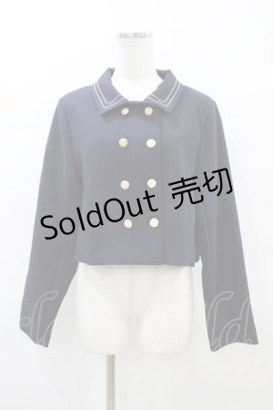 画像: Fi.n.t / チェーンステッチ使いダブル釦ショートジャケット Free NAVY H-26-03-24-1064-CA-JA-NS-ZH