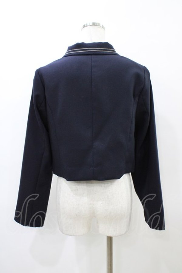 画像2: Fi.n.t / チェーンステッチ使いダブル釦ショートジャケット Free NAVY H-26-03-24-1064-CA-JA-NS-ZH (2)