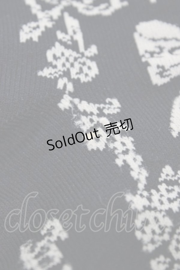 画像3: Innocent World / ローズリボンオーバーニーソックス  ブラック H-26-03-24-1001-IW-ZA-NS-ZH (3)