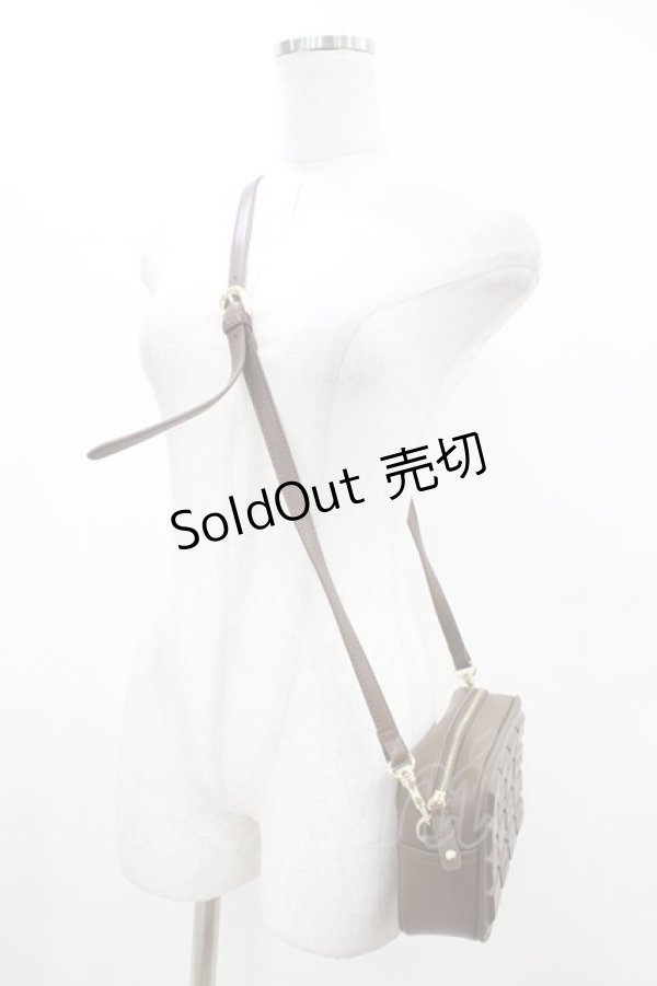 画像2: Maison de FLEUR / ショコラショルダーバッグ  ブラウン H-26-03-24-1011-LO-BG-NS-ZH (2)