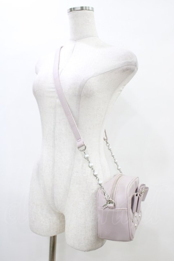 画像2: NOEMIE / お嬢さんビジューリボンショルダーバッグ  ピンク H-26-03-24-1013-LO-BG-NS-ZH (2)