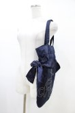 画像2: Maison de FLEUR / ダブルリボンギャザートートバッグ  ネイビー H-26-03-24-1016-LO-BG-NS-ZH (2)