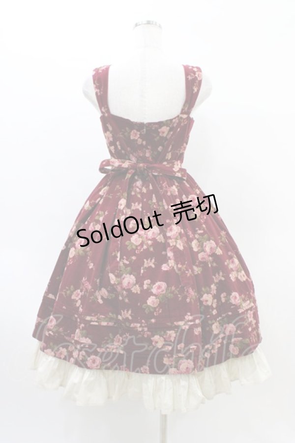 画像2: Victorian maiden / ローズコールレースアップジャンパースカート Free ボルドー H-26-03-24-1025-CL-OP-NS-ZH (2)