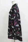 画像2: NieR Clothing / 総柄長袖シャツ  黒×紫 H-26-03-24-052-PU-BL-KB-ZH (2)