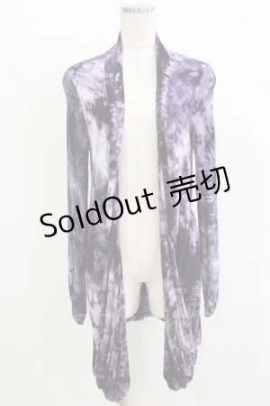 画像: Ozz Croce / プリントロングカーディガン  パープル H-26-03-24-055-OO-TO-KB-ZH