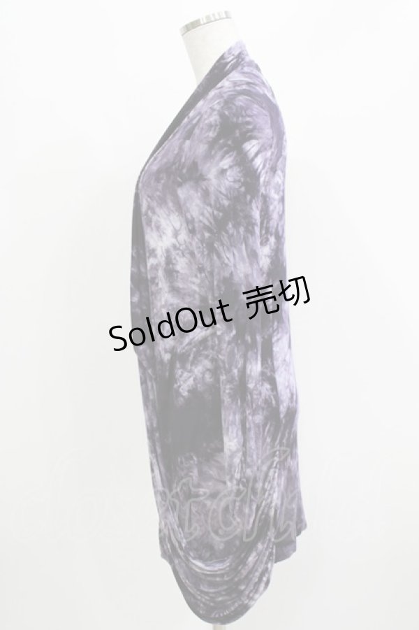 画像2: Ozz Croce / プリントロングカーディガン  パープル H-26-03-24-055-OO-TO-KB-ZH (2)