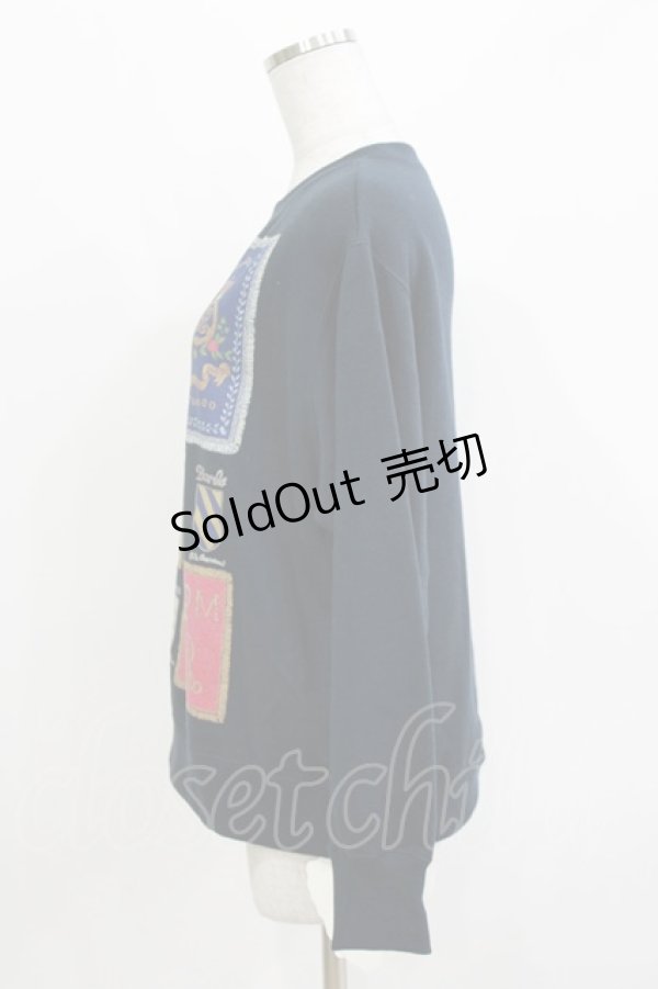 画像2: Jane Marple / Theme EMB sweatshirt  ネイビー H-26-03-24-056-JM-TO-KB-ZH (2)