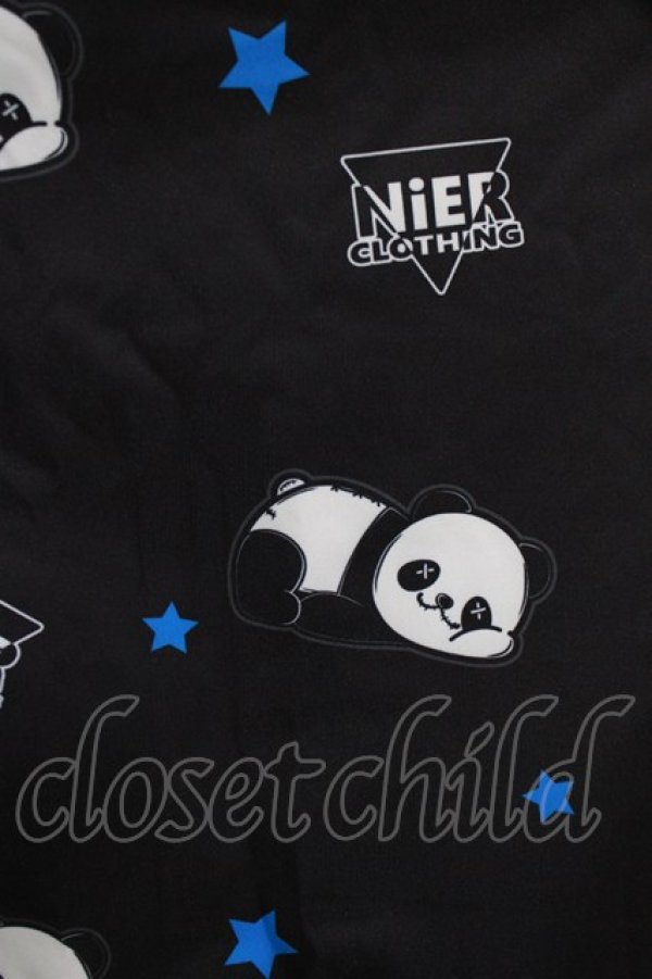 画像4: NieR Clothing / 総柄ZIP半袖パーカー F 黒 H-26-03-24-060-PU-TO-KB-ZH (4)