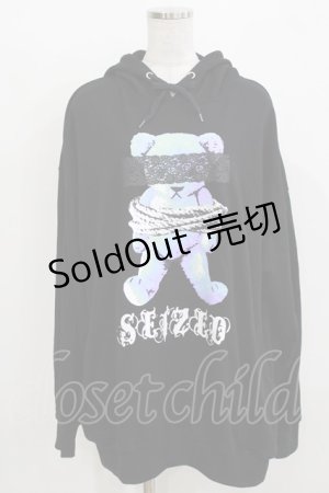 画像: LISTEN FLAVOR / 囚われのベアパーカー  ブラック H-26-03-24-061-PU-TO-KB-ZH