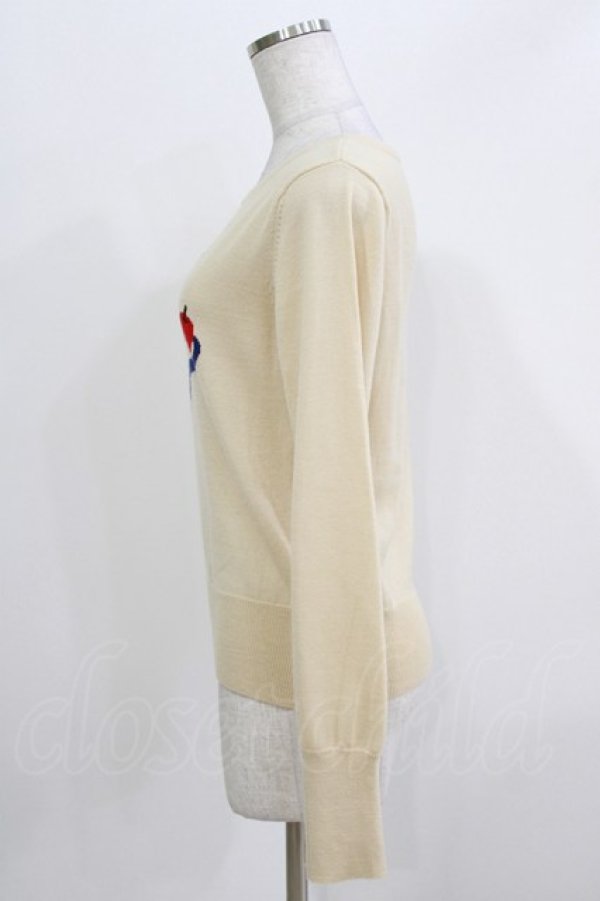 画像2: Jane Marple / クラシックSnow Whiteのセーター  アイボリー H-26-03-24-063-JM-TO-KB-ZH (2)