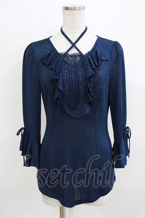 画像1: Rozen Kavalier / バック刺繍トップス  ネイビー H-26-03-24-065-OO-TO-KB-ZH (1)