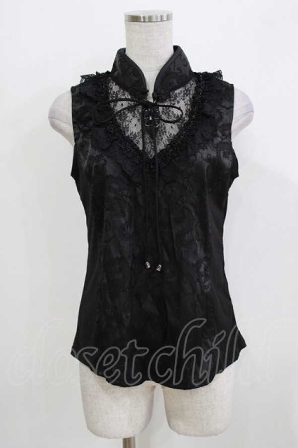 画像1: Qutie Frash / チャイナタンク  ブラック H-26-03-24-074-QU-TO-KB-ZH (1)