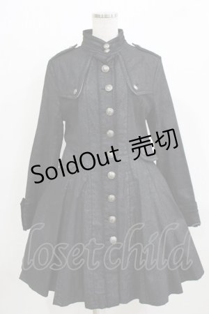 画像: Ozz oneste / スタンドカラーロングジャケット  ブラック H-26-03-24-009-OO-JA-KB-ZH