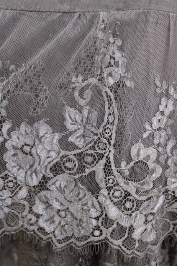 画像8: Ozz oneste / リバーシブルスカート  プリント×レースフリルグレー H-26-03-24-010-OO-SK-KB-ZH (8)