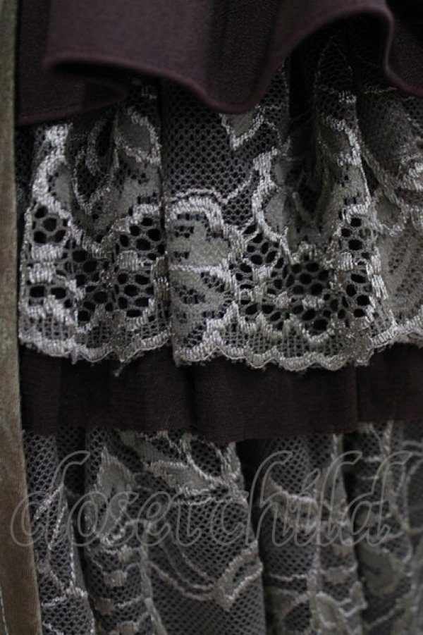 画像4: Ozz oneste / バッスル風プリントスカート  茶 H-26-03-24-011-OO-SK-KB-ZH (4)