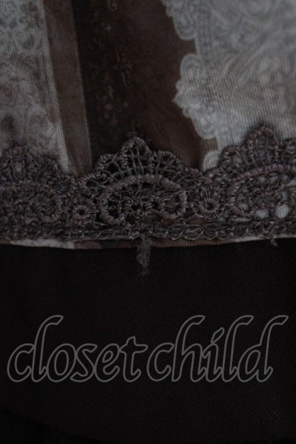 画像6: Ozz oneste / バッスル風プリントスカート  茶 H-26-03-24-011-OO-SK-KB-ZH (6)