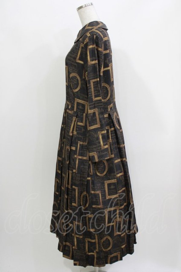 画像2: Jane Marple / Eternal Framesデイドレス  チャコールグレー H-26-03-24-017-JM-OP-KB-ZH (2)