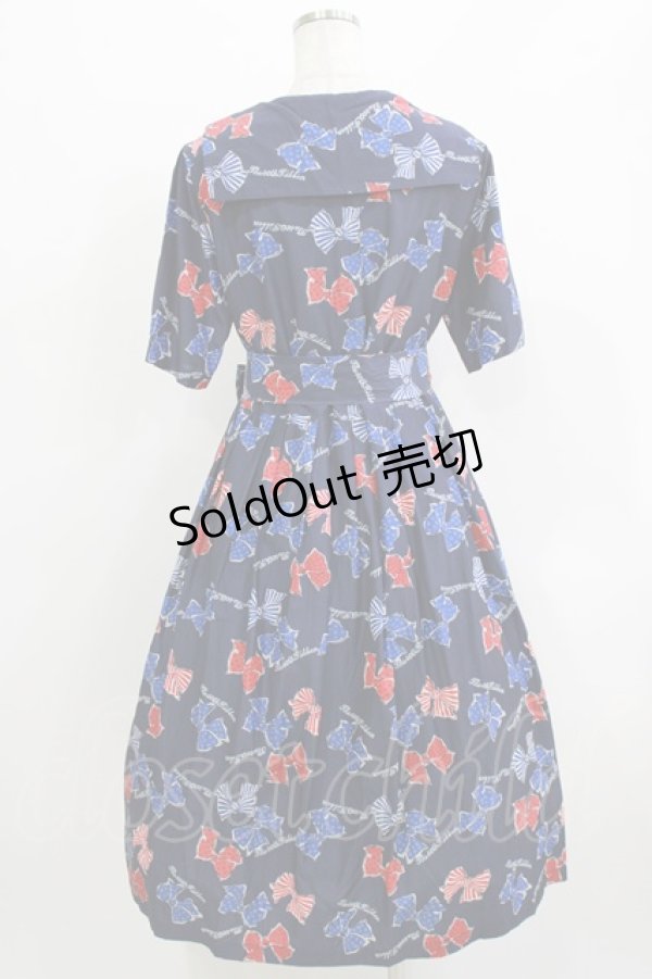 画像3: Jane Marple / Anniversary ribbonsマリンカラードレス  ネイビー H-26-03-24-019-JM-OP-KB-ZH (3)