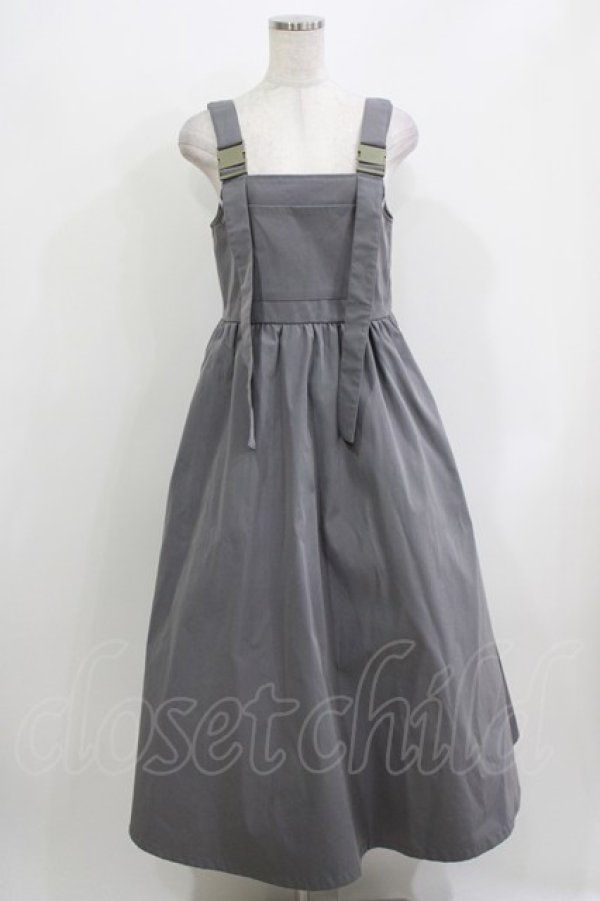 画像1: Candy Stripper / BACK SHIRRINGワンピース  グレー H-26-03-24-020-PU-OP-KB-ZH (1)