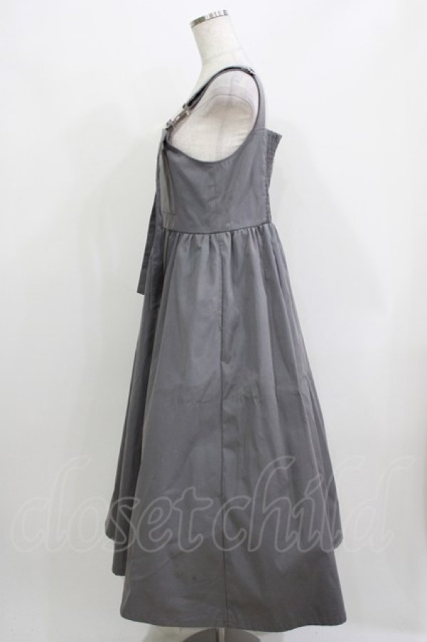 画像2: Candy Stripper / BACK SHIRRINGワンピース  グレー H-26-03-24-020-PU-OP-KB-ZH (2)
