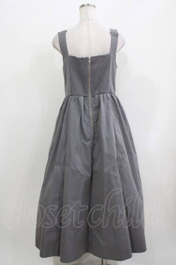 画像3: Candy Stripper / BACK SHIRRINGワンピース  グレー H-26-03-24-020-PU-OP-KB-ZH (3)