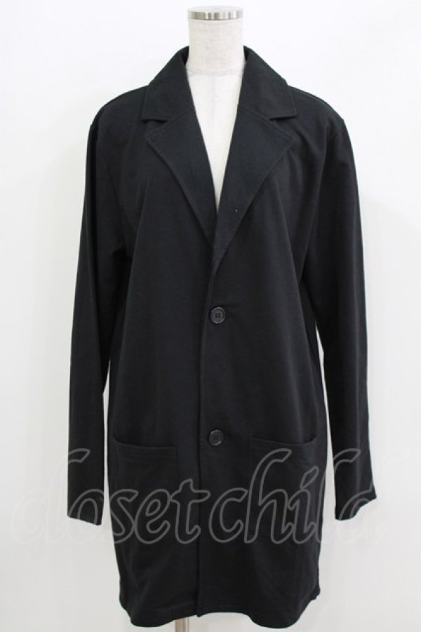 画像1: NieR Clothing / バックプリントロングカットジャケット  黒 H-26-03-25-027-PU-JA-KB-ZH (1)