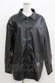 画像1: NieR Clothing / フェイクレザージャケット  黒 H-26-03-25-029-PU-JA-KB-ZH (1)