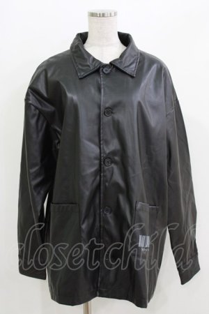 画像: NieR Clothing / フェイクレザージャケット  黒 H-26-03-25-029-PU-JA-KB-ZH