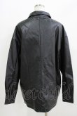 画像3: NieR Clothing / フェイクレザージャケット  黒 H-26-03-25-029-PU-JA-KB-ZH (3)